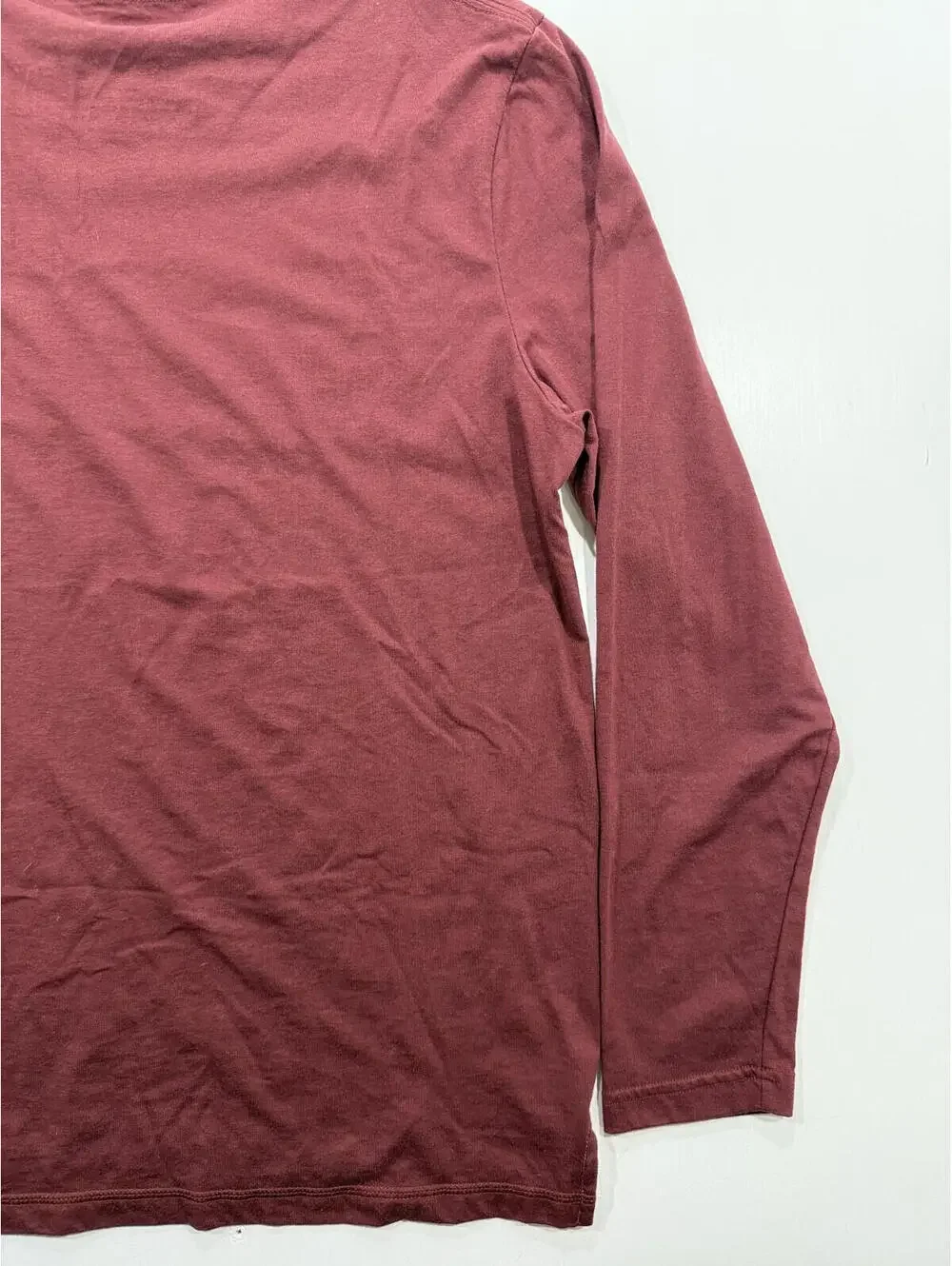 Levi’s Shirt Mens Large Burgundy Navy Colorblock Long Sleeve Logo Crewneck Tee